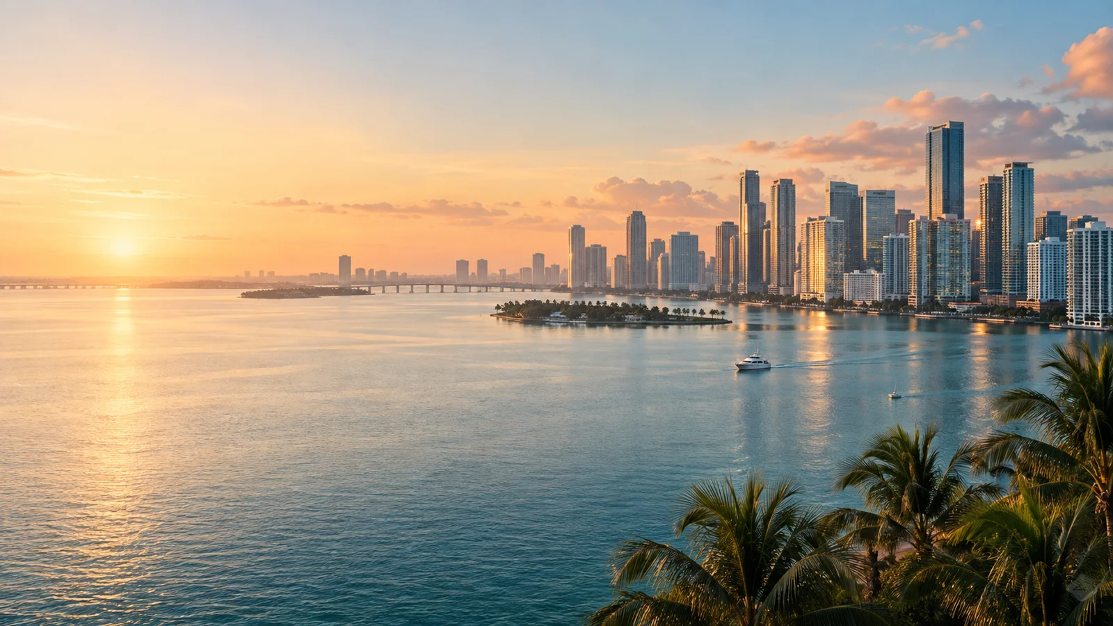 Original city-inspired scene for the Miami web design and app development guide