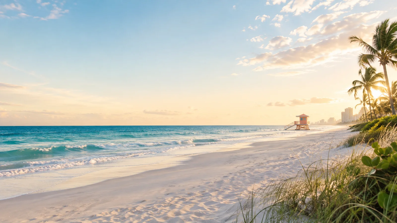 Original city-inspired scene for the South Beach web design and app development guide